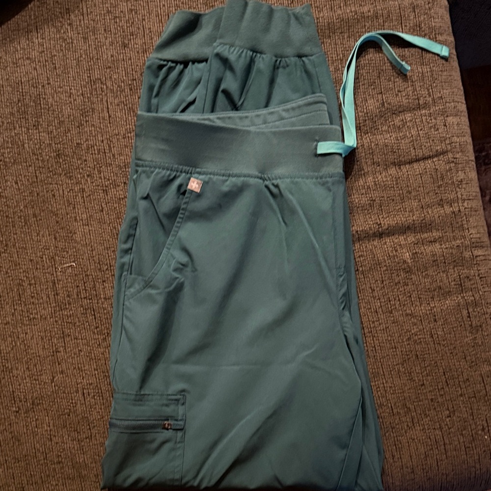 Figs Teal Scrub Pants with Pockets